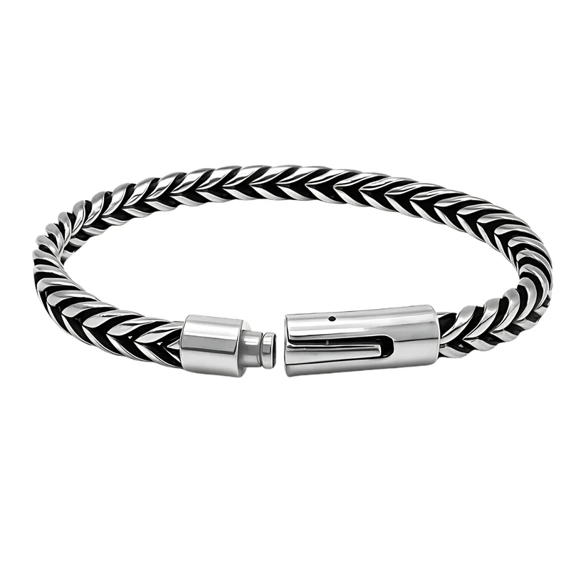 DurableandWaterproofStainlessSteelCubanLinkBracelet